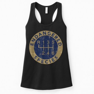 Endangered Species Stick Shift Manual Transmission Drivers Womens Tank Top