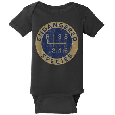Endangered Species Stick Shift Manual Transmission Drivers Baby Bodysuit