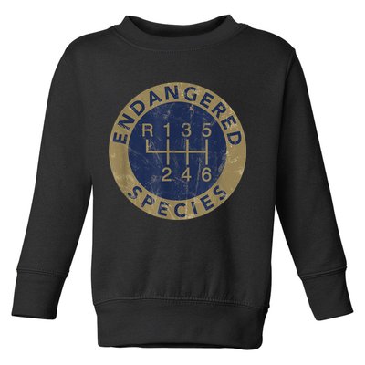 Endangered Species Stick Shift Manual Transmission Drivers Toddler Sweatshirt