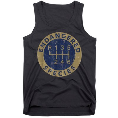 Endangered Species Stick Shift Manual Transmission Drivers Tank Top