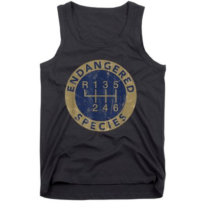 Endangered Species Stick Shift Manual Transmission Drivers Tank Top