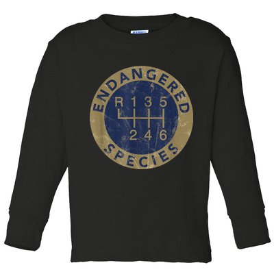 Endangered Species Stick Shift Manual Transmission Drivers Toddler Long Sleeve Shirt