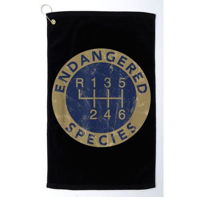 Endangered Species Stick Shift Manual Transmission Drivers Golf Towel