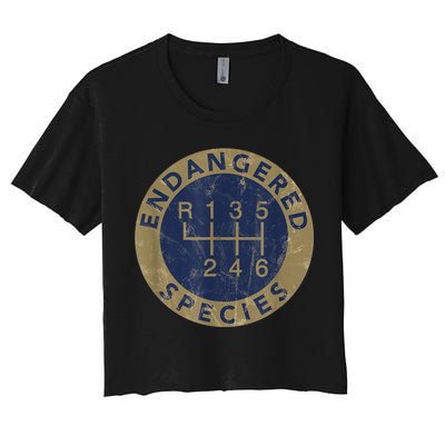 Endangered Species Stick Shift Manual Transmission Drivers Crop Top