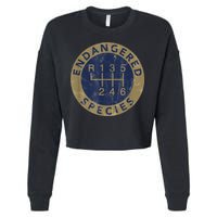 Endangered Species Stick Shift Manual Transmission Drivers Cropped Pullover Crew