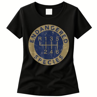 Endangered Species Stick Shift Manual Transmission Drivers Womens T-Shirt
