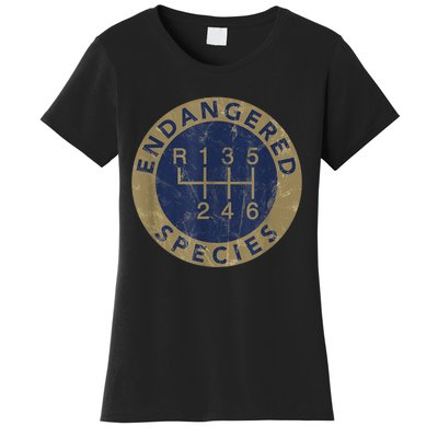 Endangered Species Stick Shift Manual Transmission Drivers Women's T-Shirt