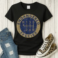 Endangered Species Stick Shift Manual Transmission Drivers Womens T-Shirt