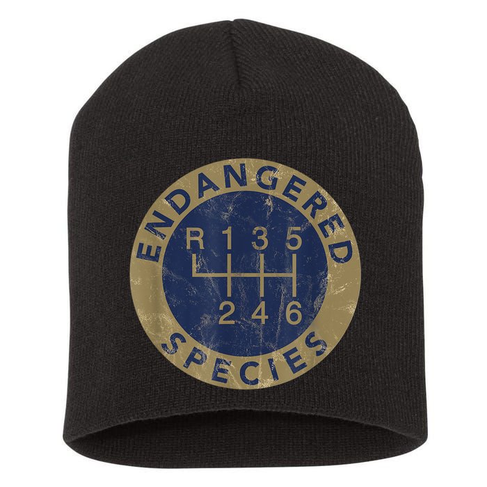 Endangered Species Stick Shift Manual Transmission Drivers Short Acrylic Beanie