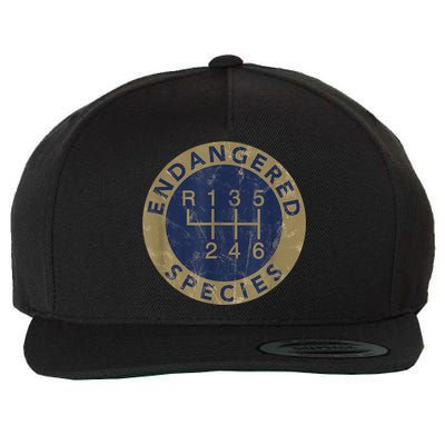 Endangered Species Stick Shift Manual Transmission Drivers Wool Snapback Cap
