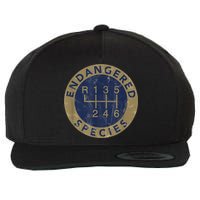 Endangered Species Stick Shift Manual Transmission Drivers Wool Snapback Cap