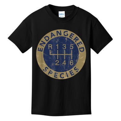 Endangered Species Stick Shift Manual Transmission Drivers Kids T-Shirt