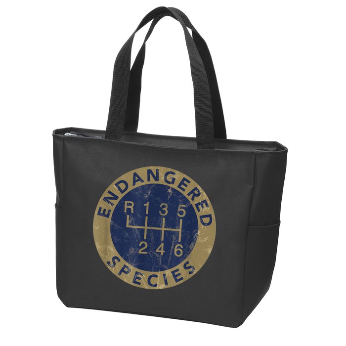 Endangered Species Stick Shift Manual Transmission Drivers Zip Tote Bag