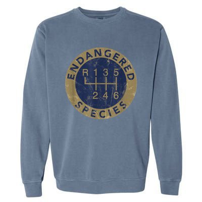 Endangered Species Stick Shift Manual Transmission Drivers Garment-Dyed Sweatshirt