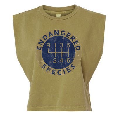 Endangered Species Stick Shift Manual Transmission Drivers Garment-Dyed Women's Muscle Tee