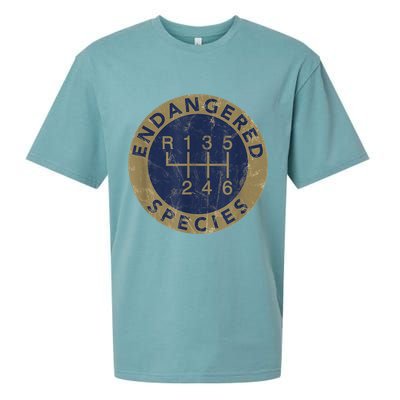 Endangered Species Stick Shift Manual Transmission Drivers Sueded Cloud Jersey T-Shirt