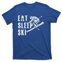 Eat Sleep Ski Funny Vintage Skiing Skier Adventure Graphic Gift T-Shirt