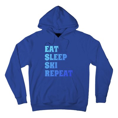 Eat Sleep Ski Repeat Cool Gift Hoodie