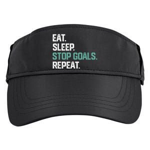 EAT SLEEP STOP GOALS REPEAT Soccer Hockey Gift Adult Drive Performance Visor