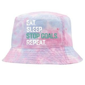 EAT SLEEP STOP GOALS REPEAT Soccer Hockey Gift Tie-Dyed Bucket Hat