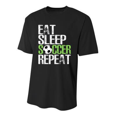 Eat Sleep Soccer Repeat Cool Sport Player Gift Youth Performance Sprint T-Shirt