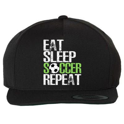 Eat Sleep Soccer Repeat Cool Sport Player Gift Wool Snapback Cap