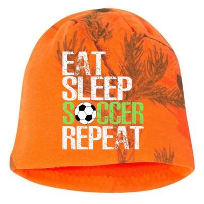 Eat Sleep Soccer Repeat Cool Sport Player Gift Kati - Camo Knit Beanie