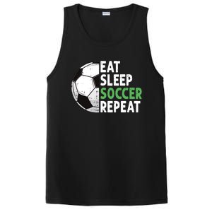 Eat Sleep Soccer Repeat Funny Soccer Players Boy PosiCharge Competitor Tank