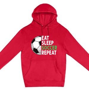 Eat Sleep Soccer Repeat Funny Soccer Players Boy Premium Pullover Hoodie