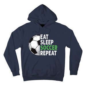 Eat Sleep Soccer Repeat Funny Soccer Players Boy Hoodie