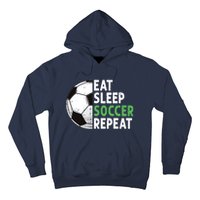 Eat Sleep Soccer Repeat Funny Soccer Players Boy Hoodie