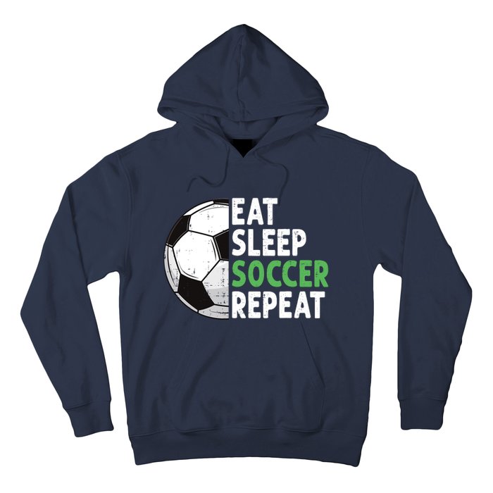 Eat Sleep Soccer Repeat Funny Soccer Players Boy Hoodie