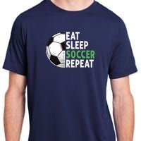 Eat Sleep Soccer Repeat Funny Soccer Players Boy Adult ChromaSoft Performance T-Shirt