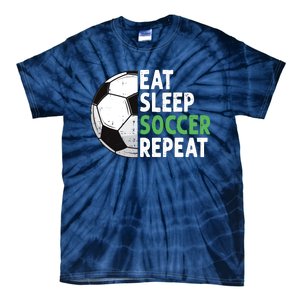 Eat Sleep Soccer Repeat Funny Soccer Players Boy Tie-Dye T-Shirt