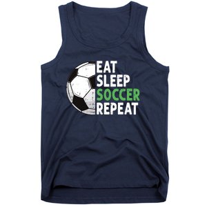 Eat Sleep Soccer Repeat Funny Soccer Players Boy Tank Top