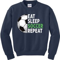 Eat Sleep Soccer Repeat Funny Soccer Players Boy Kids Sweatshirt