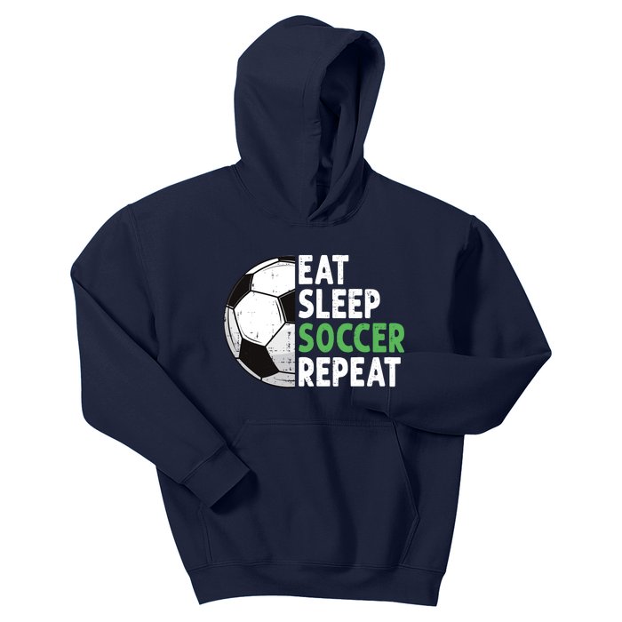 Eat Sleep Soccer Repeat Funny Soccer Players Boy Kids Hoodie