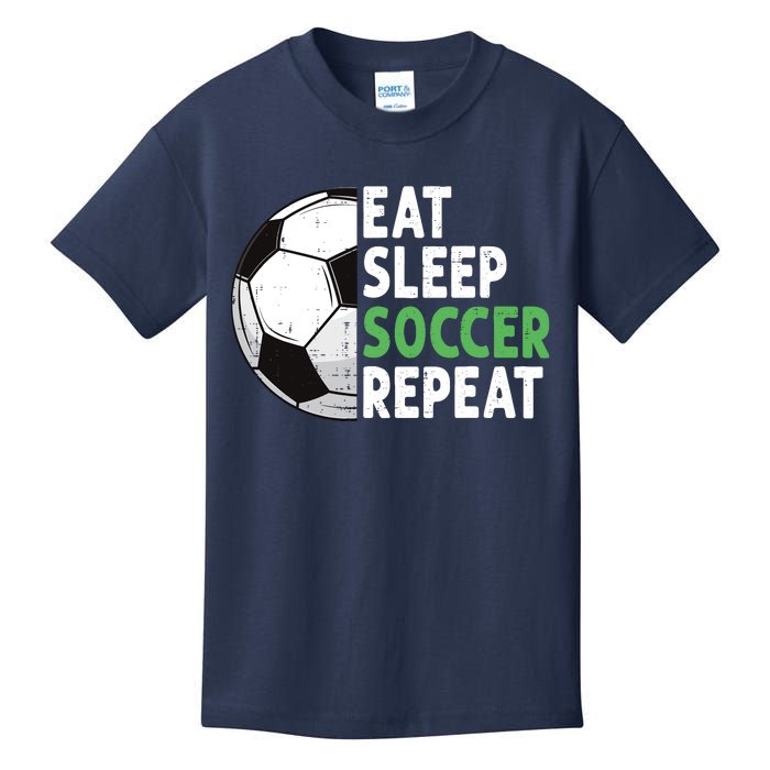 Eat Sleep Soccer Repeat Funny Soccer Players Boy Kids T-Shirt