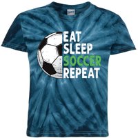 Eat Sleep Soccer Repeat Funny Soccer Players Boy Kids Tie-Dye T-Shirt