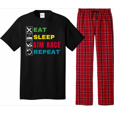 Eat Sleep Sim Race Repeat Sim Racer Funny Gaming Esport Car Racing Sim Racing Pajama Set