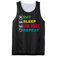 Eat Sleep Sim Race Repeat Sim Racer Funny Gaming Esport Car Racing Sim Racing Mesh Reversible Basketball Jersey Tank