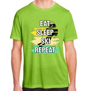 Eat Sleep Ski Repeat Adult ChromaSoft Performance T-Shirt