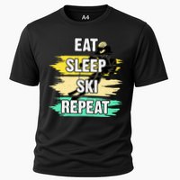 Eat Sleep Ski Repeat Cooling Performance Crew T-Shirt