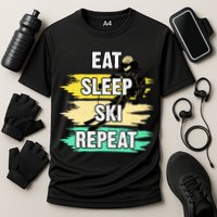 Eat Sleep Ski Repeat Cooling Performance Crew T-Shirt