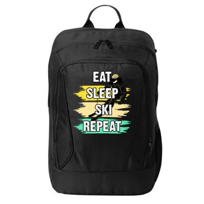 Eat Sleep Ski Repeat City Backpack