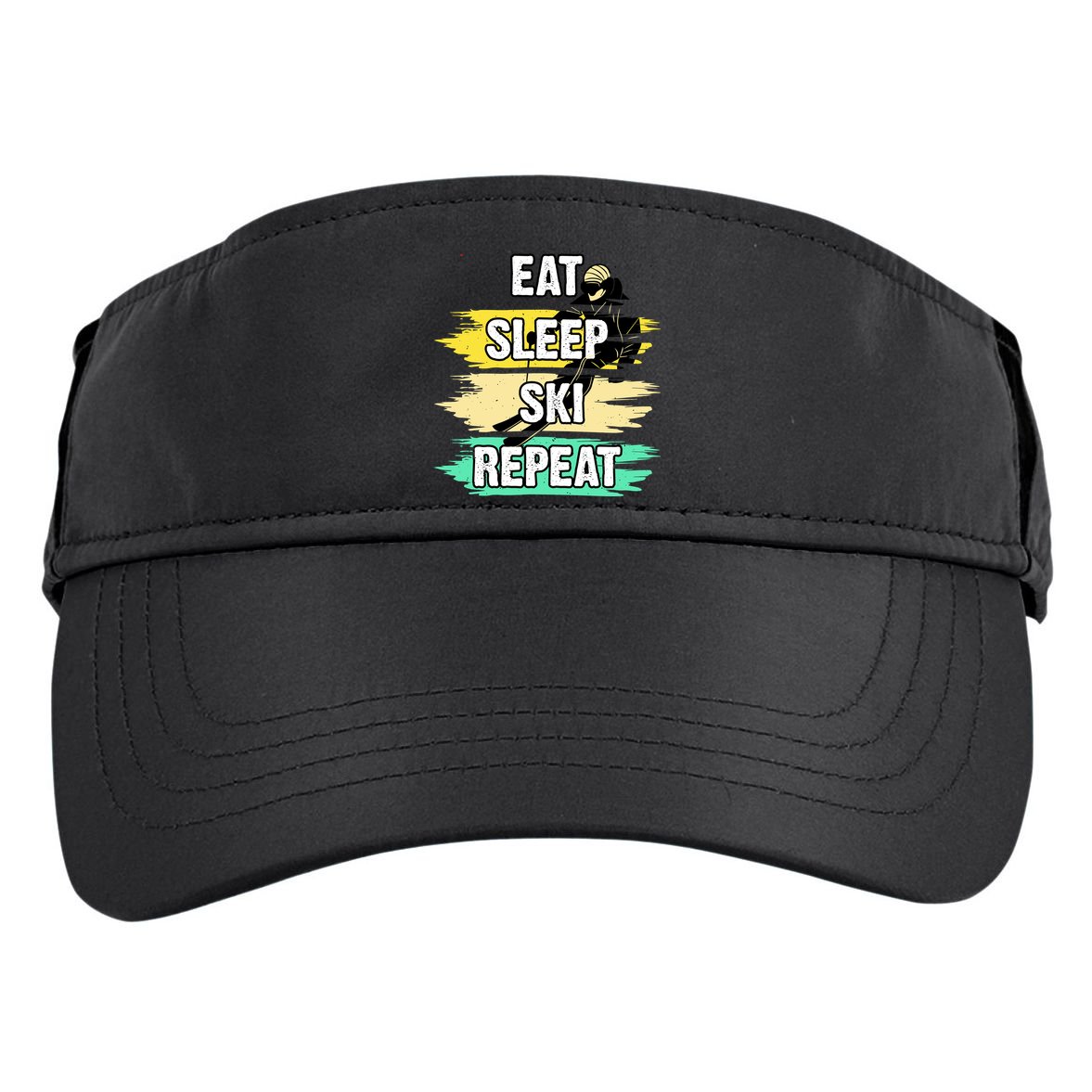 Eat Sleep Ski Repeat Adult Drive Performance Visor