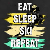 Eat Sleep Ski Repeat Adult Drive Performance Visor