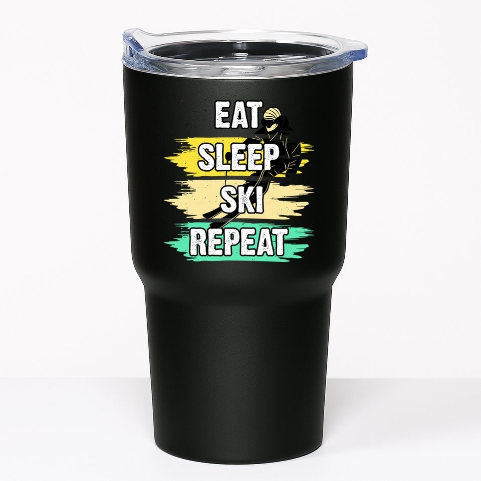Eat Sleep Ski Repeat Tumbler