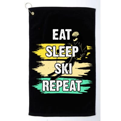 Eat Sleep Ski Repeat Golf Towel