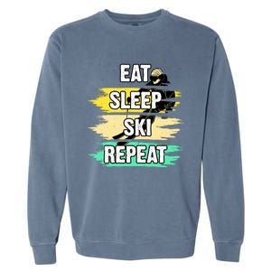 Eat Sleep Ski Repeat Garment-Dyed Sweatshirt